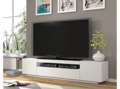Móvel TV 3 portas Aurus branco 200cm