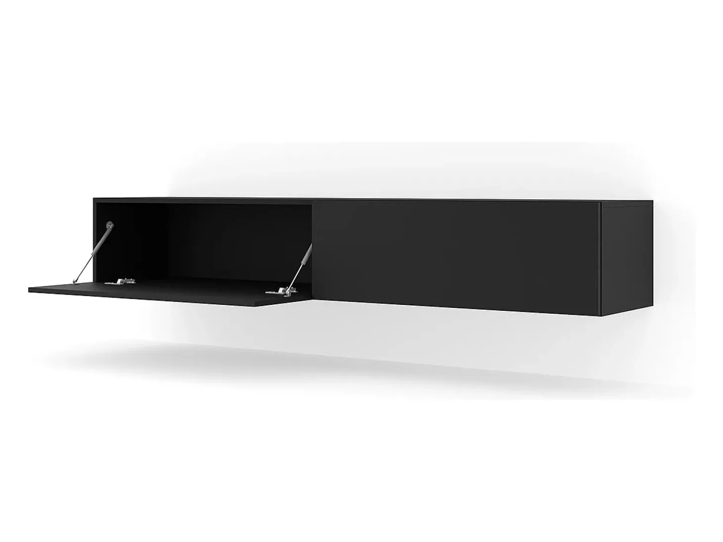 Móvel TV 2 portas Bali preto mate 180cm