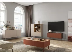 Móvel TV 2 portas com pé metálico 120x60 cm