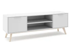 Móvel TV 2 portas com prateleiras abertas 140x53 cm