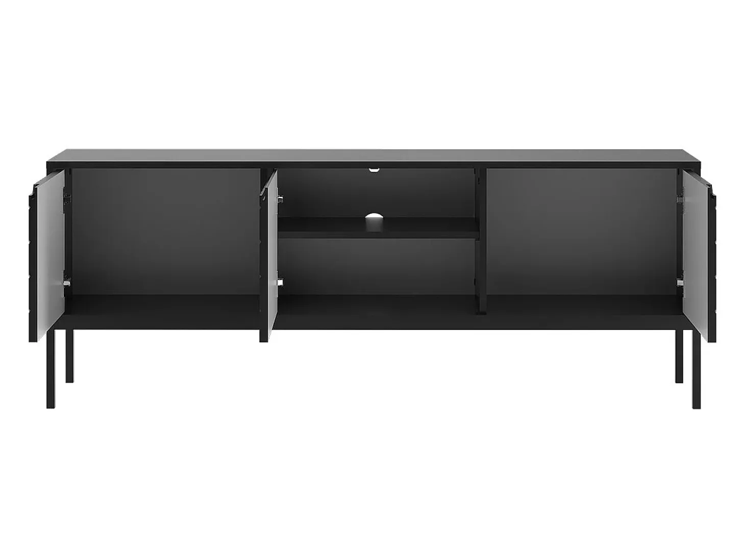 Móvel TV 3 portas Daria preto 151cm