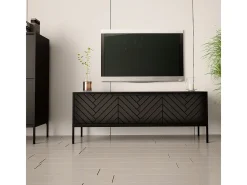 Móvel TV 3 portas Daria preto 151cm