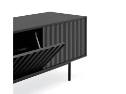 Móvel TV 2 portas e aba preta 180x40 cm