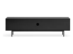 Móvel TV 2 portas e aba preta 180x40 cm
