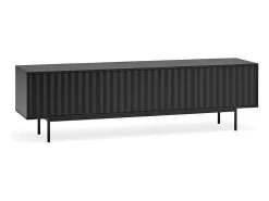 Móvel TV 2 portas e aba preta 180x40 cm