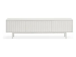 Móvel TV 2 portas e uma aba branco 180x40 cm