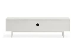 Móvel TV 2 portas e uma aba branco 180x40 cm