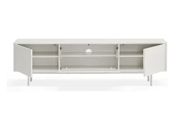 Móvel TV 2 portas e uma aba branco 180x40 cm
