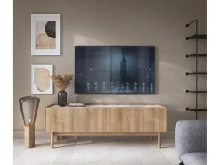 Móvel TV 3 portas em madeira laminada 144x48 cm