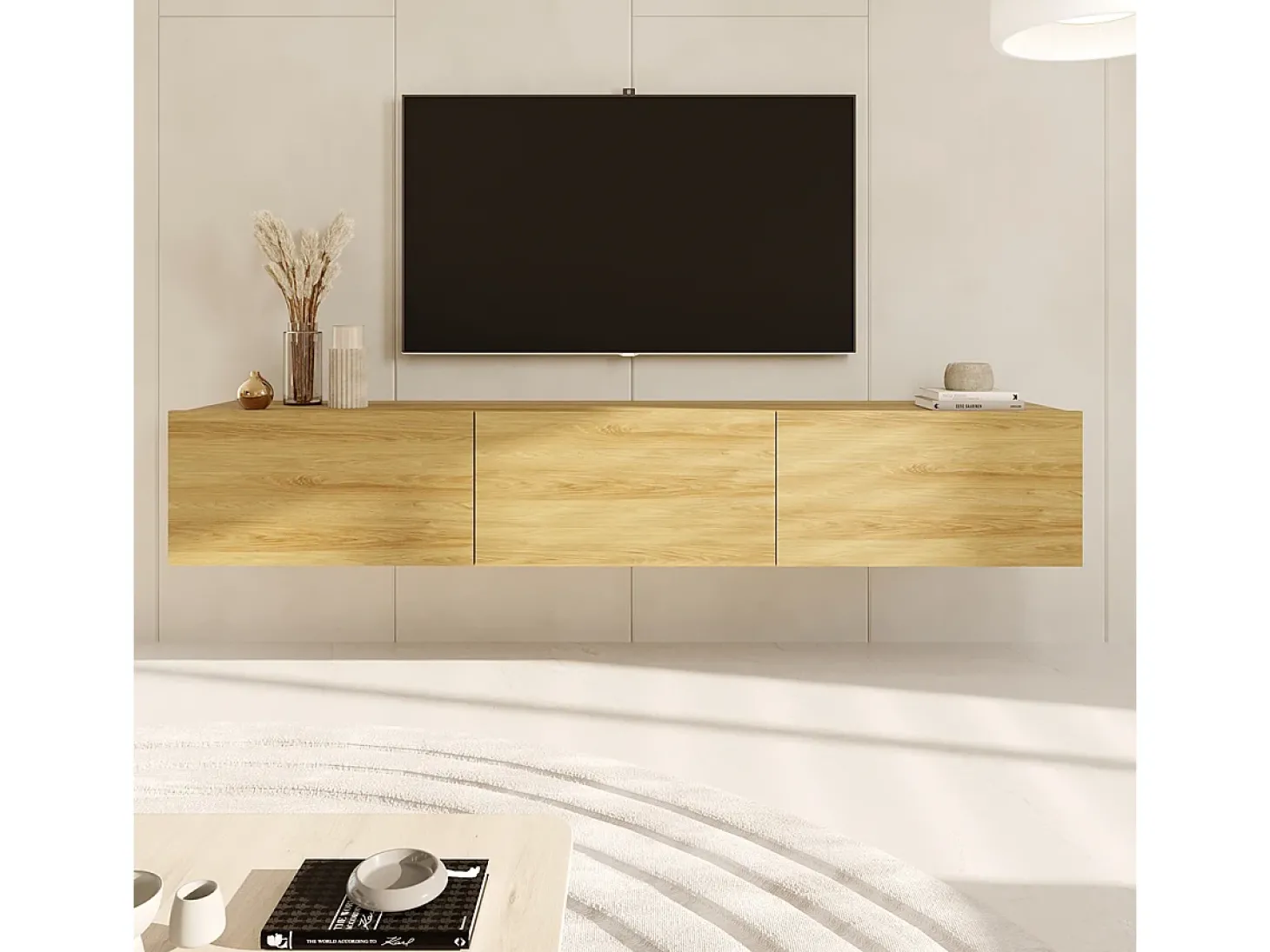 Móvel TV 3 portas Idao madeira 160cm
