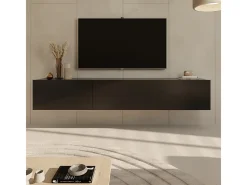 Móvel TV 3 portas Idao preto 160cm