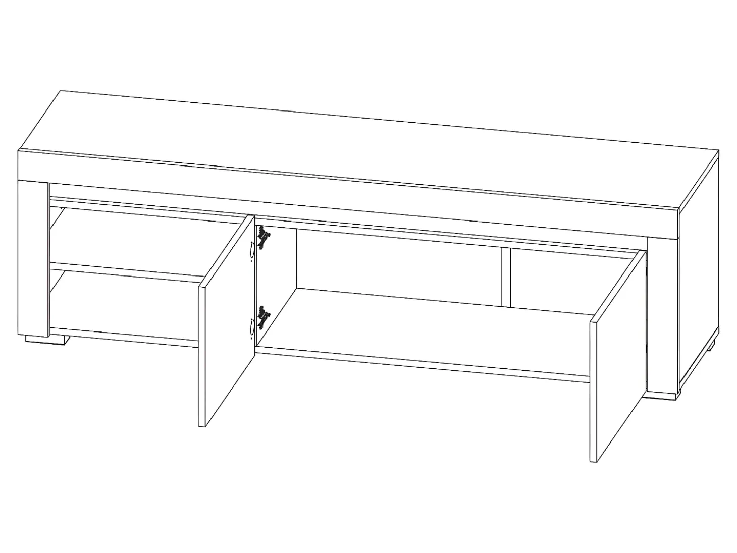 Móvel TV 2 portas Kasla branco 152cm