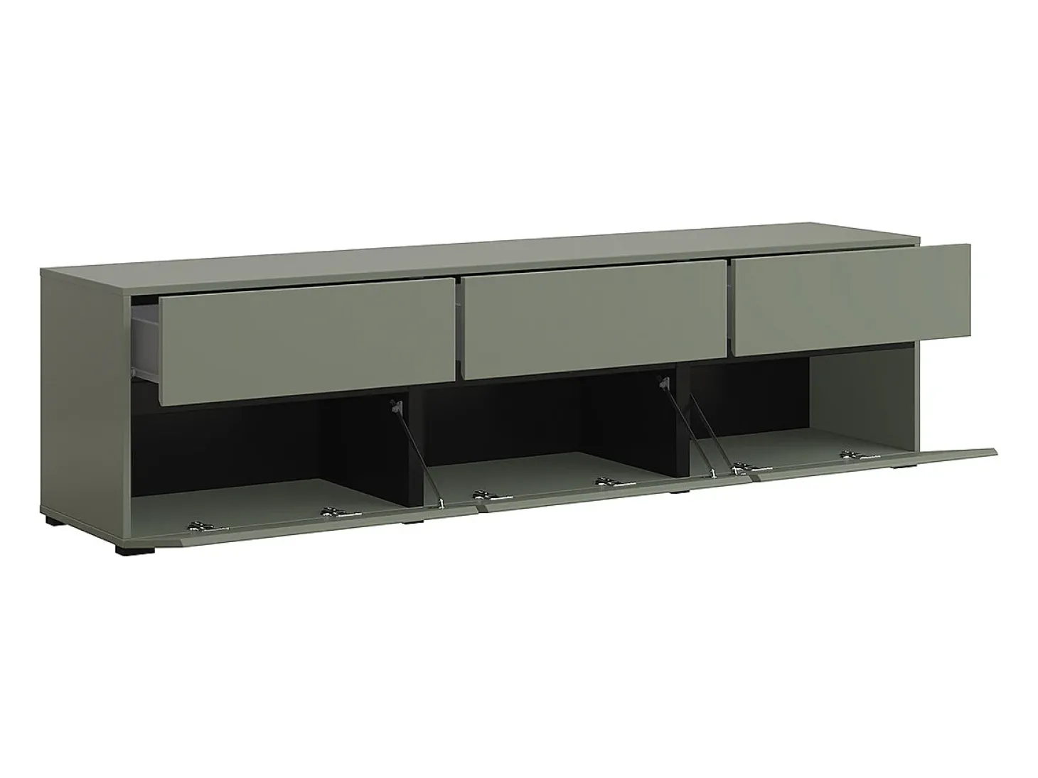 Móvel TV 3 portas Lilia verde 180cm