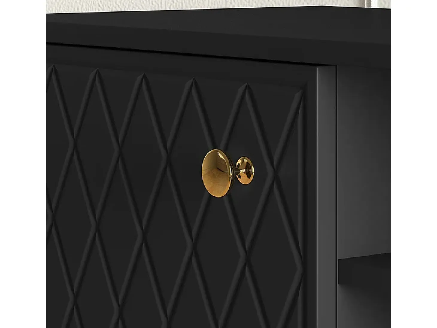 Móvel TV 2 portas Manoé preto 160cm