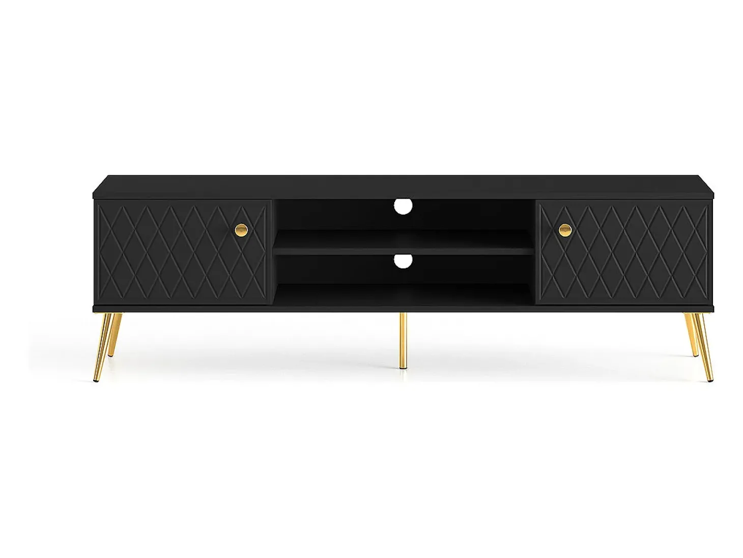 Móvel TV 2 portas Manoé preto 160cm