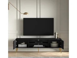 Móvel TV 2 portas Manoé preto 160cm