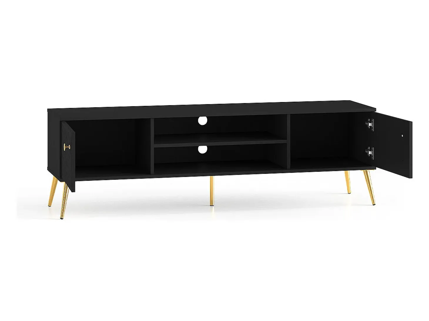 Móvel TV 2 portas Manoé preto 160cm