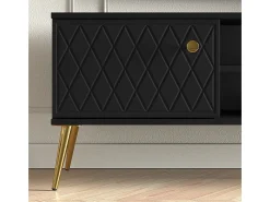Móvel TV 2 portas Manoé preto 160cm