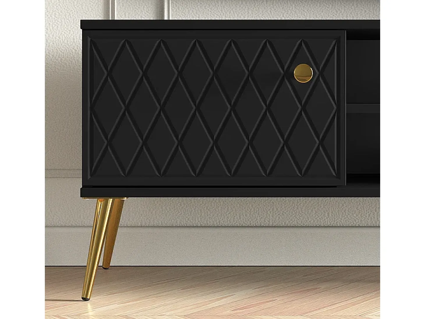 Móvel TV 2 portas Manoé preto 160cm