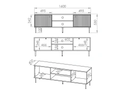 Móvel TV 2 portas Nova bege 160cm
