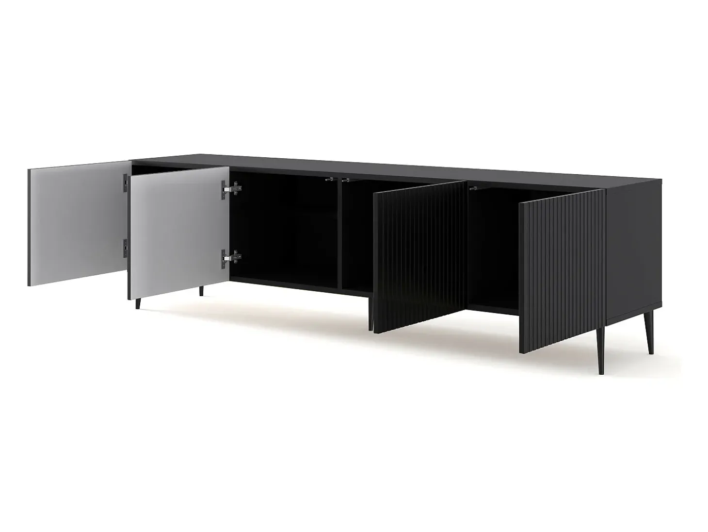 Móvel TV 4 portas Philaé preto 200cm