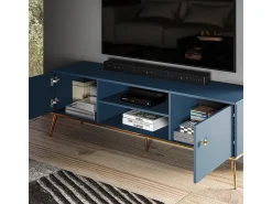 Móvel TV 2 portas Thalia azul 160cm