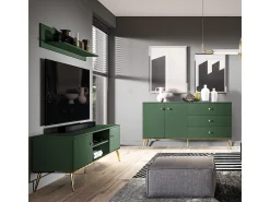 Móvel TV 2 portas Thalia verde 160cm