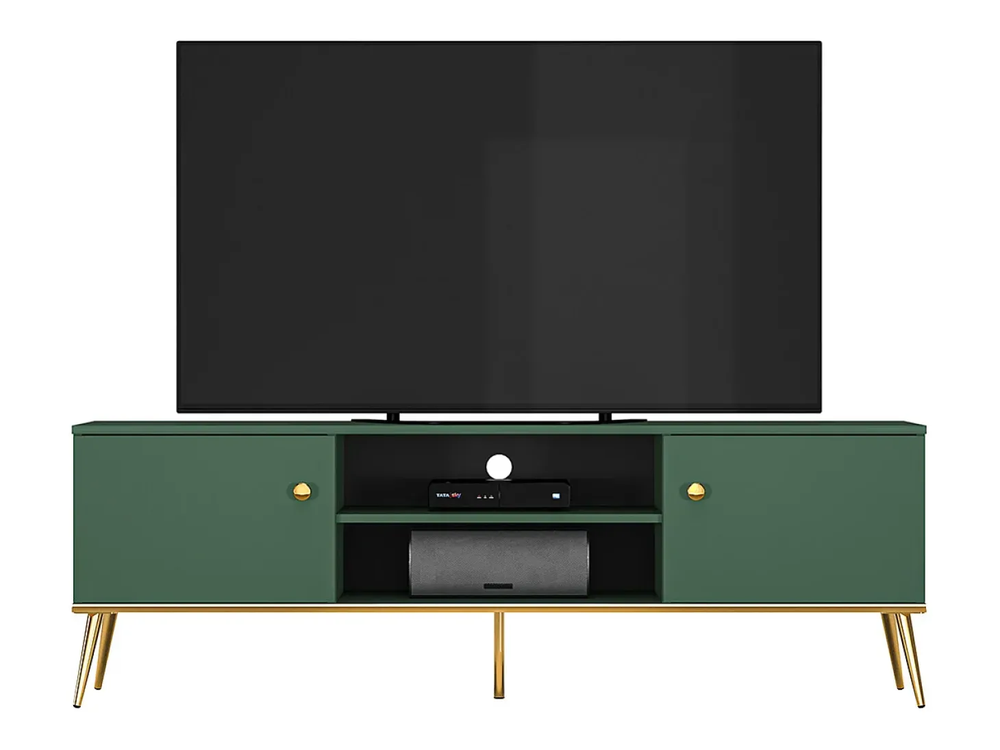 Móvel TV 2 portas Thalia verde 160cm