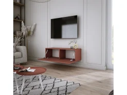 Móvel TV : Vermelho Tijolo, 100 x 34 x 32 cm