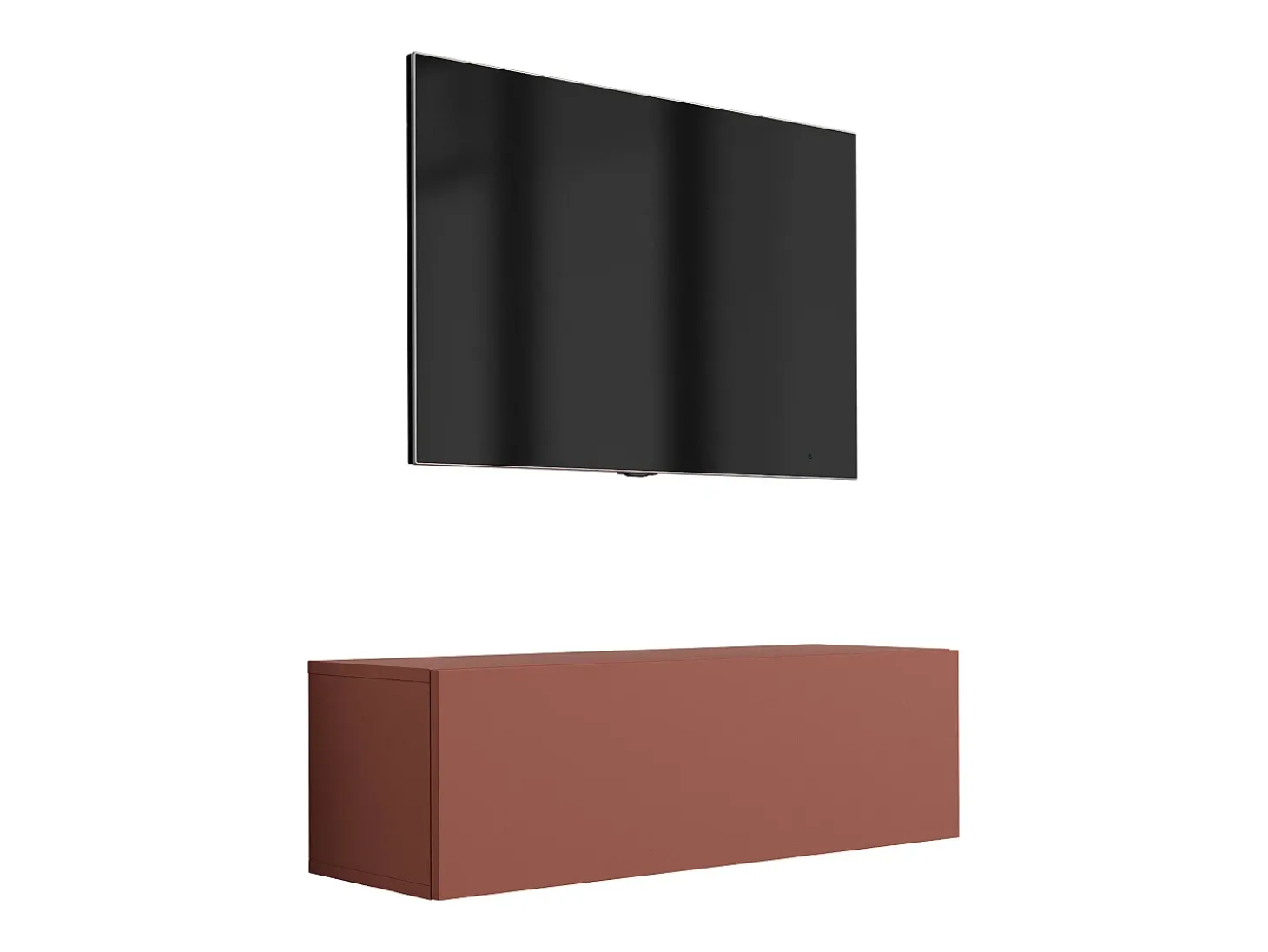 Móvel TV : Vermelho Tijolo, 100 x 34 x 32 cm