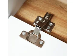 Móvel TV branco e madeira com 5 portas, 175x37x51 cm, MDF