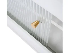 Móvel TV 170cm - 2 portas - 3 áreas abertas em arco - Branco