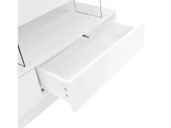 Móvel TV 160cm com LED - 3 compartimentos em vidro - Controlado por APP - adequado para TV 70