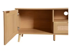 Móvel TV 200cm MDF - 2 portas e 2 compartimentos - estilo campestre - Natural