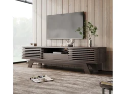Móvel TV com 2 portas, 1 gaveta e 1 nicho - Aglomerado - 150 x 40 x 44,5 cm - Natural