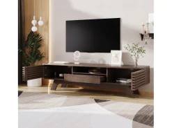 Móvel TV com 2 portas, 1 gaveta e 1 nicho - Aglomerado - 150 x 40 x 44,5 cm - Natural