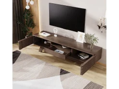 Móvel TV com 2 portas, 1 gaveta e 1 nicho - Aglomerado - 150 x 40 x 44,5 cm - Natural