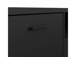 Móvel TV Dthorsb, Aparador de sala, Móvel baixo para TV, Base de parede equipada, 147x40 h38 cm, Preto