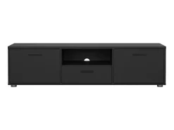 Móvel TV Dthorsb, Aparador de sala, Móvel baixo para TV, Base de parede equipada, 147x40 h38 cm, Preto