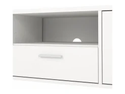 Móvel TV Dthorsb, Aparador de sala, Móvel baixo para TV, Base de parede equipada, 147x40 h38 cm, Branco