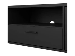 Móvel TV Dtinagli, Aparador sala, Armário baixo para TV, Base de parede equipada, 177x40 h38 cm, Preto