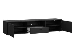 Móvel TV Dtinagli, Aparador sala, Armário baixo para TV, Base de parede equipada, 177x40 h38 cm, Preto