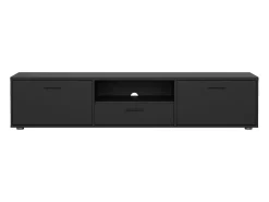 Móvel TV Dtinagli, Aparador sala, Armário baixo para TV, Base de parede equipada, 177x40 h38 cm, Preto