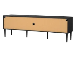 Móvel TV Dtisc, Aparador de sala, Armário baixo para TV, Base de parede equipada, 177x40 h57 cm, Preto