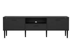Móvel TV Dtisc, Aparador de sala, Armário baixo para TV, Base de parede equipada, 177x40 h57 cm, Preto