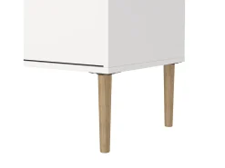 Móvel TV Dtisc, Aparador sala, Armário baixo para TV, Base de parede equipada, 177x40 h57 cm, Branco
