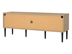Móvel TV Dtoc, Aparador sala, Armário baixo para TV, Base de parede equipada, 147x40 h57 cm, Carvalho