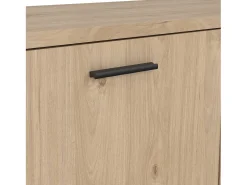 Móvel TV Dtoc, Aparador sala, Armário baixo para TV, Base de parede equipada, 147x40 h57 cm, Carvalho