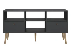 Móvel TV Dtoedtl, Aparador de sala, Móvel baixo para TV, Base de parede equipada, 117x39 h61 cm, Cinza