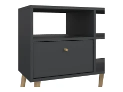 Móvel TV Dtoedtl, Aparador de sala, Móvel baixo para TV, Base de parede equipada, 117x39 h61 cm, Cinza